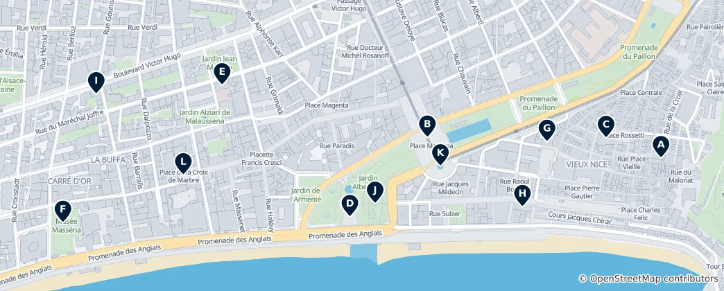 Mappa di Patrimonio Architettonico di Nizza