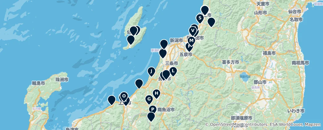 Map of Japan's Historic Treasures