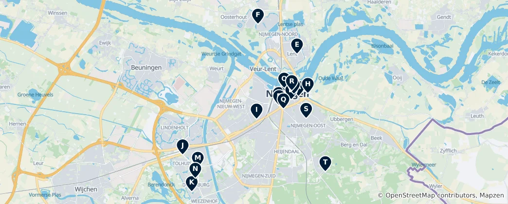 Mapa Art & Culture in Nijmegen