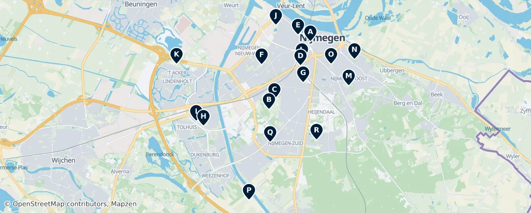 Nijmegen Parks and Playgrounds – Mapa