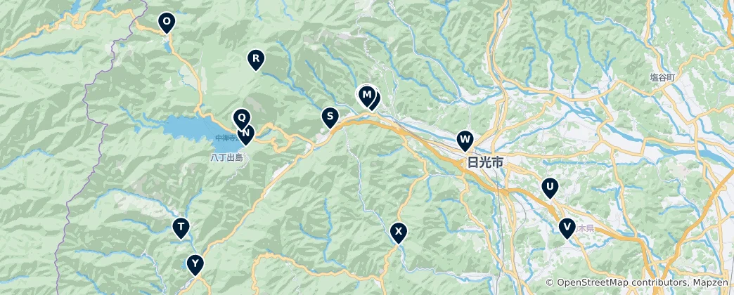 Kaart van Shinto Shrines and Buddhist Temples