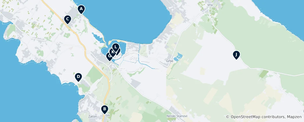 Mapa Best Local Dining in Nin