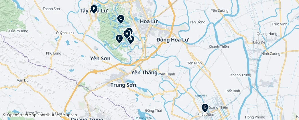 Ninh Bình's Essential Karst Landscapes and Cultural Gems 지도