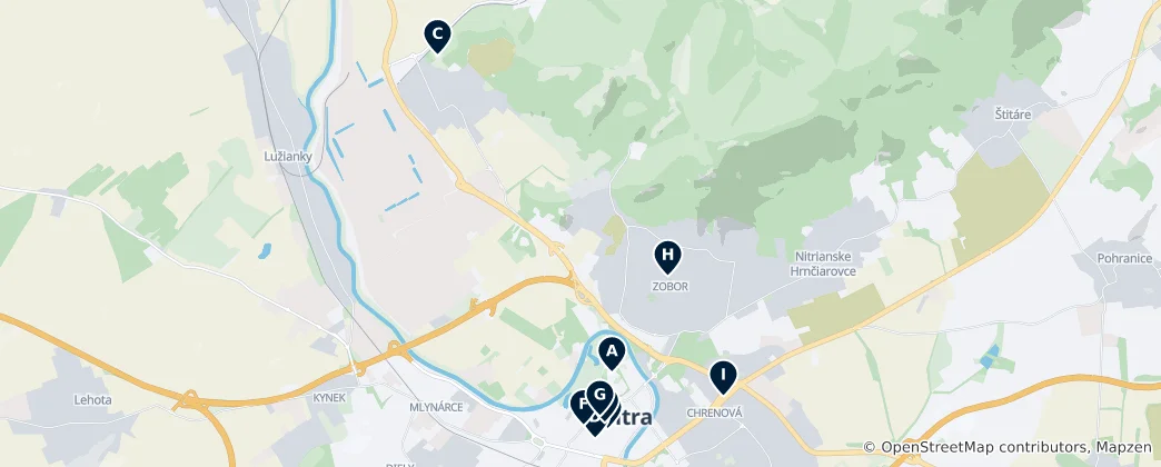 Mapa Historic Religious Sites