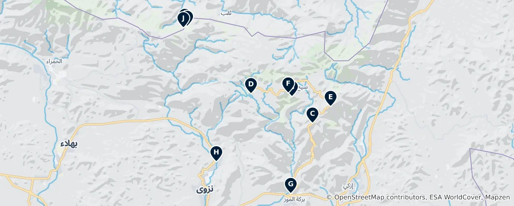 Mappa di Scenic Peaks and Viewpoints