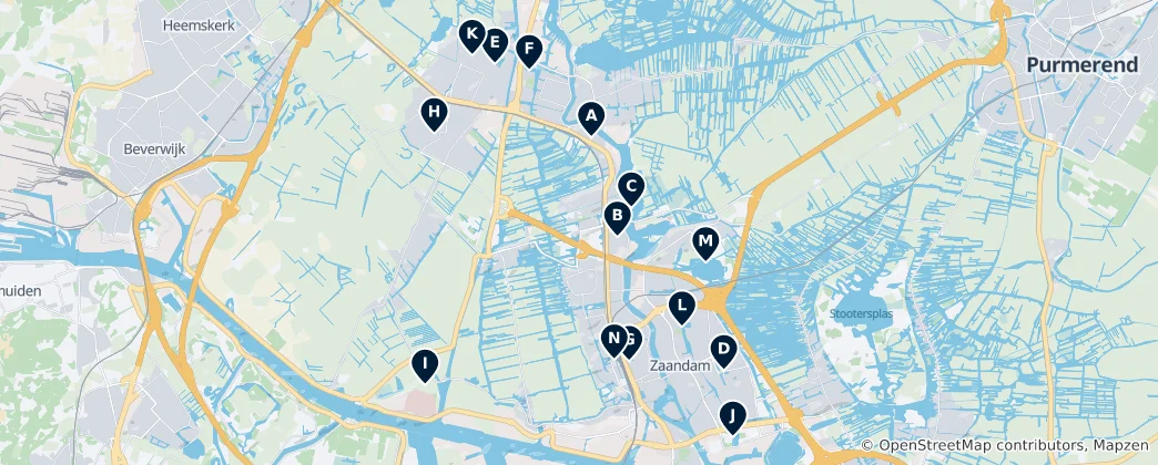 Mappa di Parks and Playgrounds