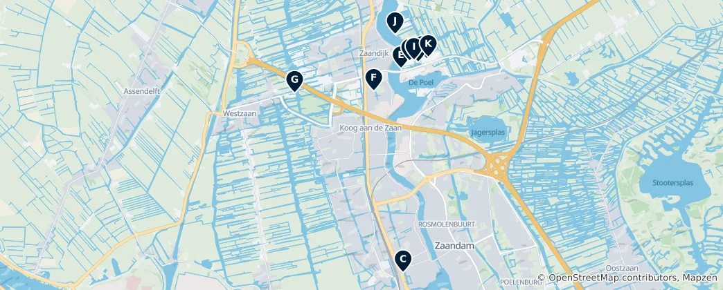 Mapa Zaanstad Essentials