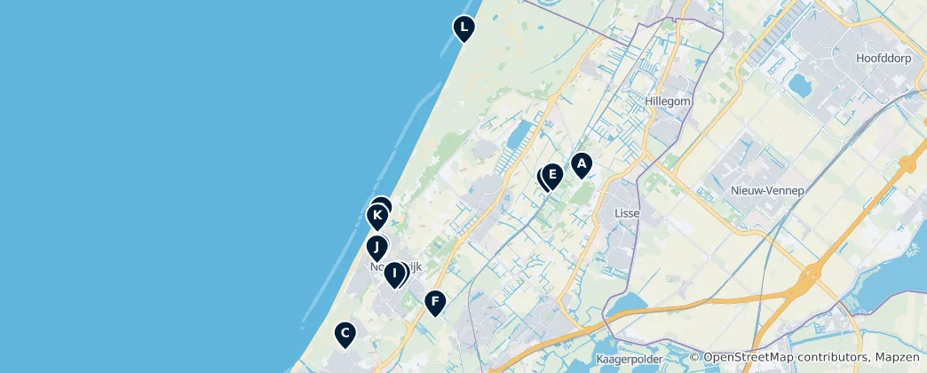 Map of Noordwijk Must-Sees