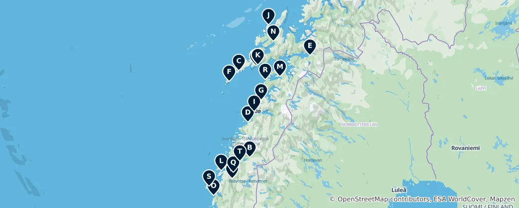 Mappa di Heritage Sites and Monuments