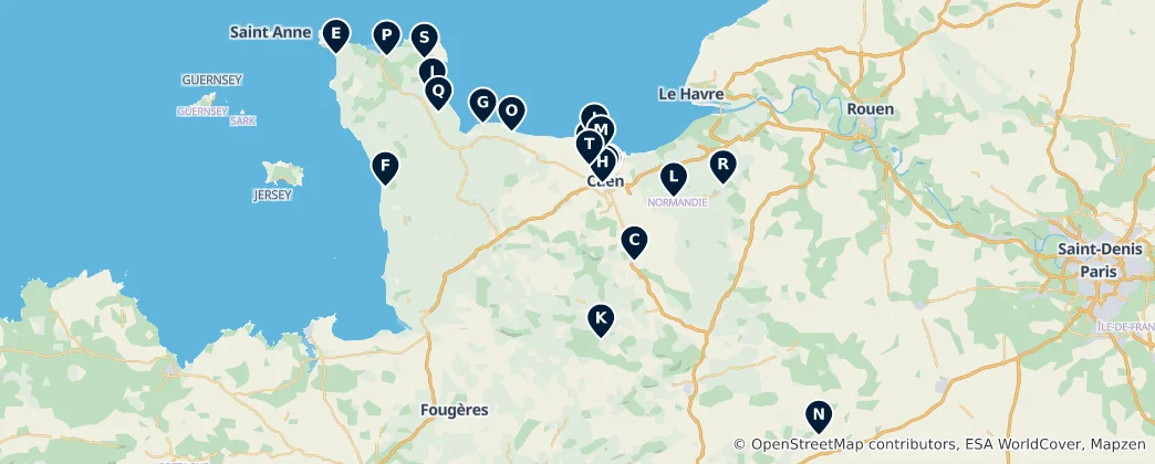 Kaart van Castles and Manor Houses