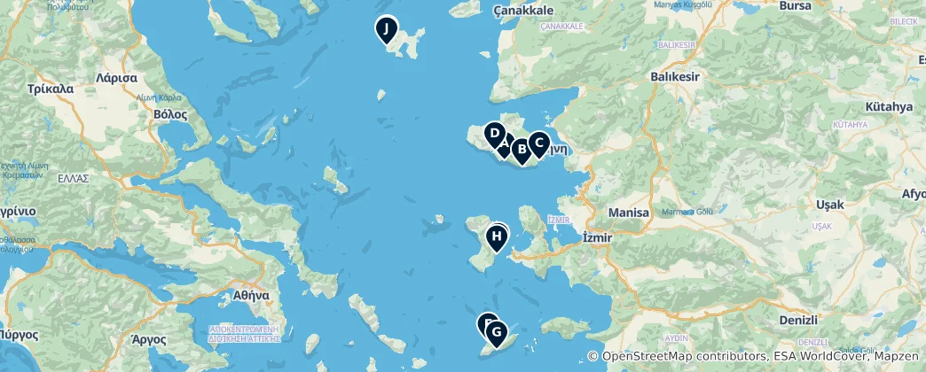 Mapa Coastal Escapes
