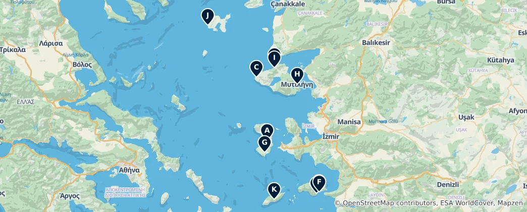Mapa North Aegean Essentials