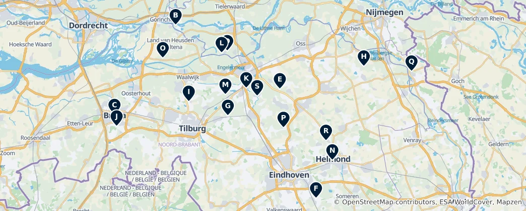 Map of Castles and Towers of the Netherlands