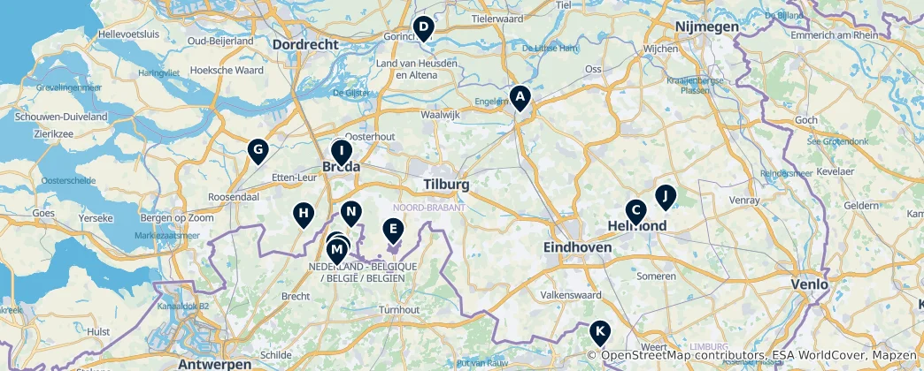 Mapa Dutch Heritage Trail