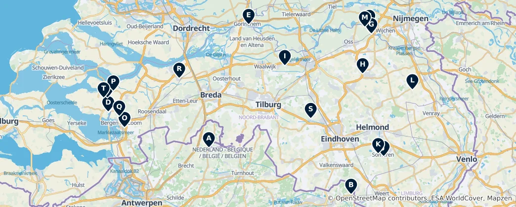 Térkép: Történelmi Szélmalmok az Alacsony-földeken