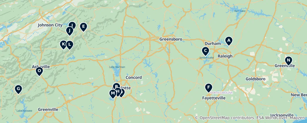 Mapa Premier Golf Courses