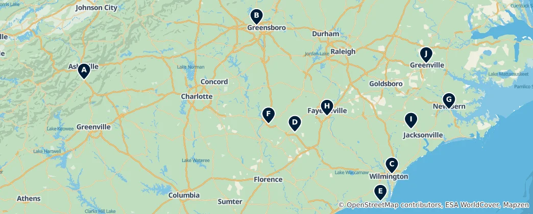 Map of Regional Airports