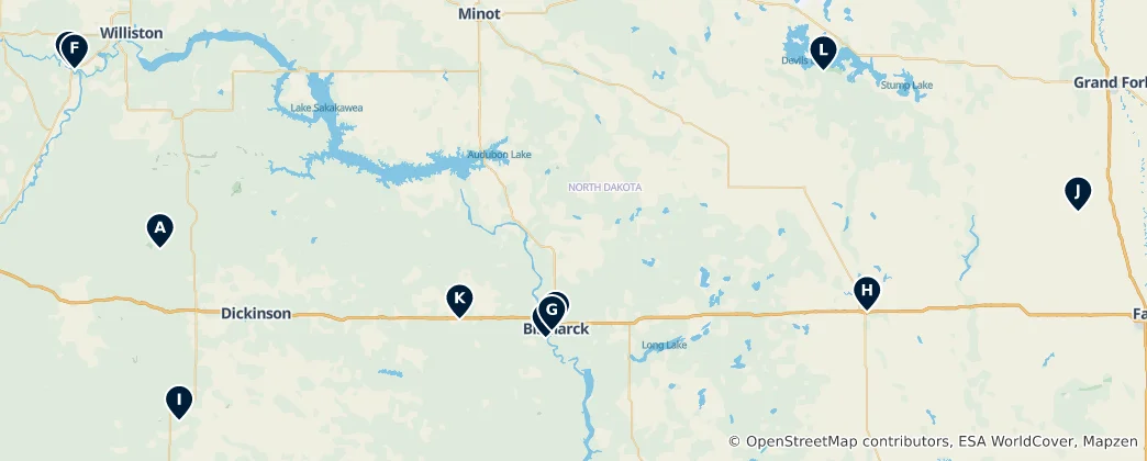 Mapa North Dakota Essentials
