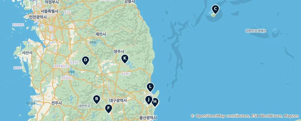 Map of Gyeongsangbuk-do Essentials