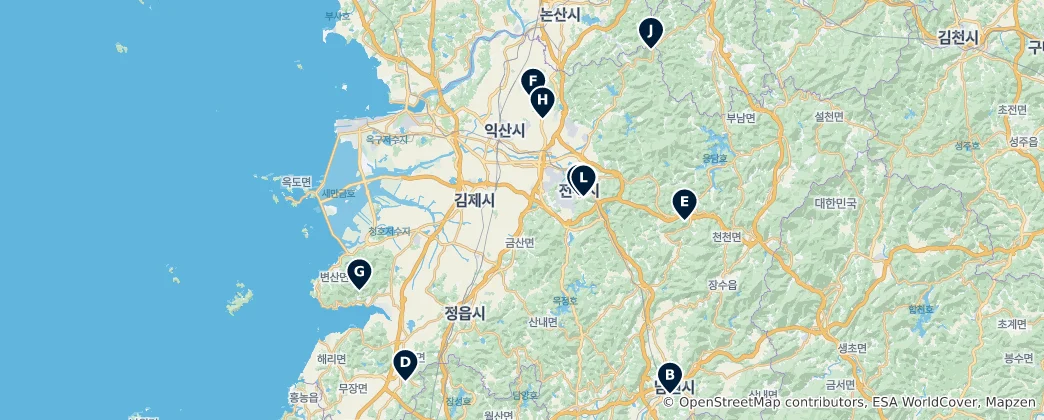 Map of Jeonbuk Essentials