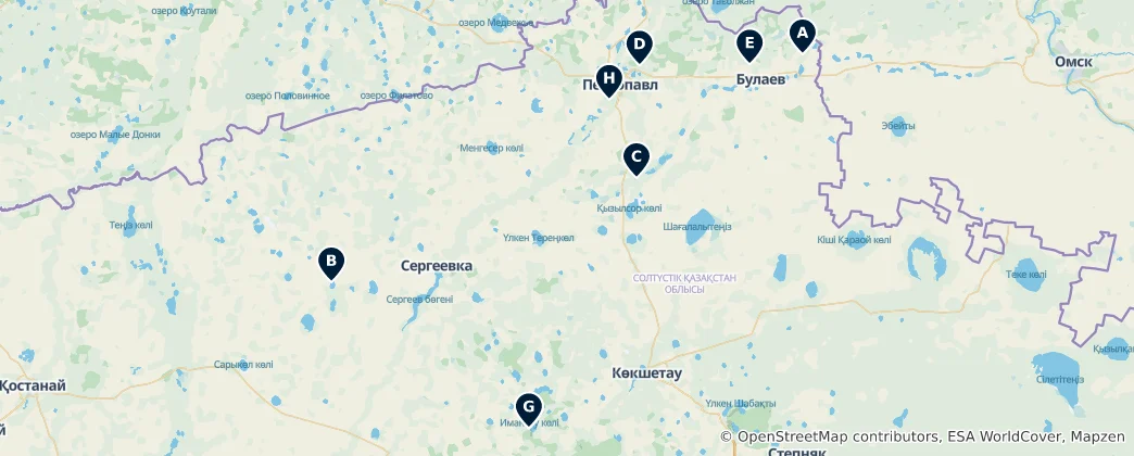 Mappa di Steppe Hidden Gems