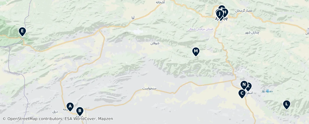 Mapa De North Khorasan Province: Essential Highlights