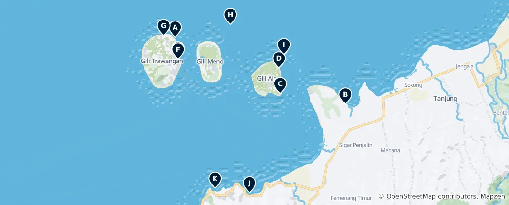 Mapa de Top Diving Spots