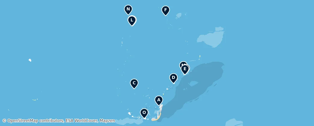 Top Diving Spots — Map