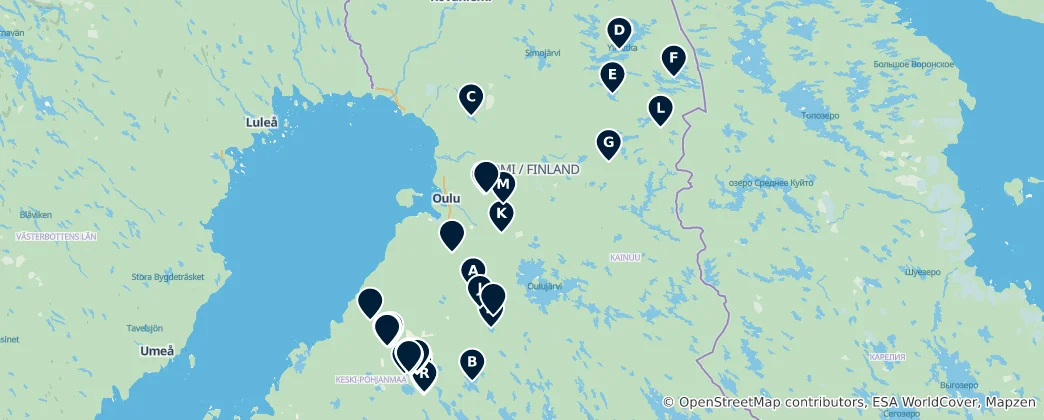 Map of Finland's Lakeside Gems