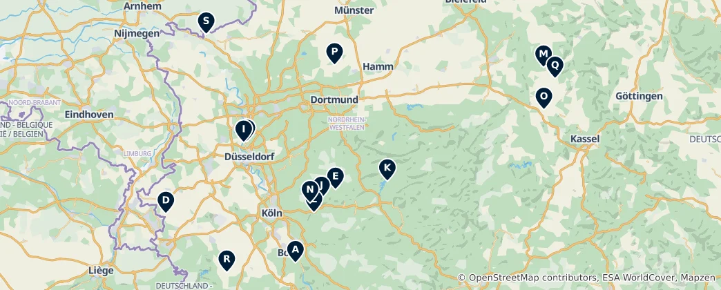 Map of Castles and Manor Houses