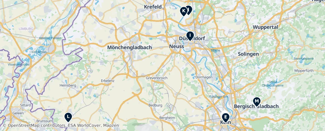 Cologne Heritage Sites — Mappa