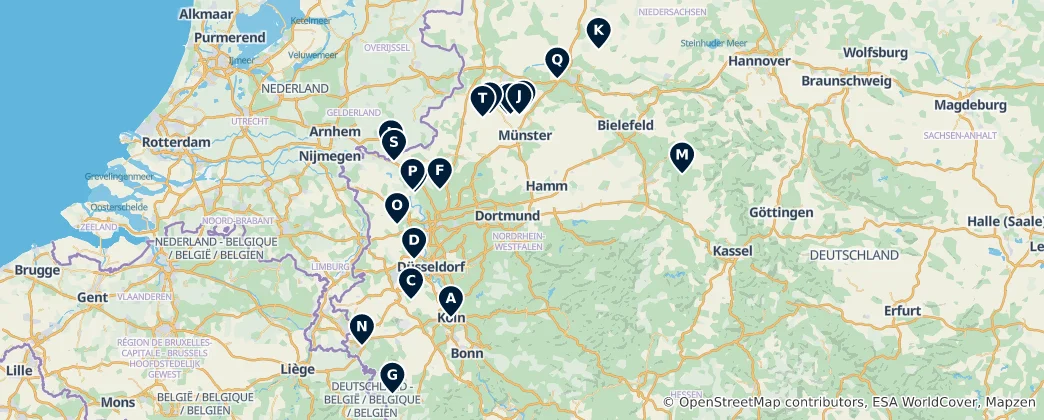 Map of Regional German Flavors