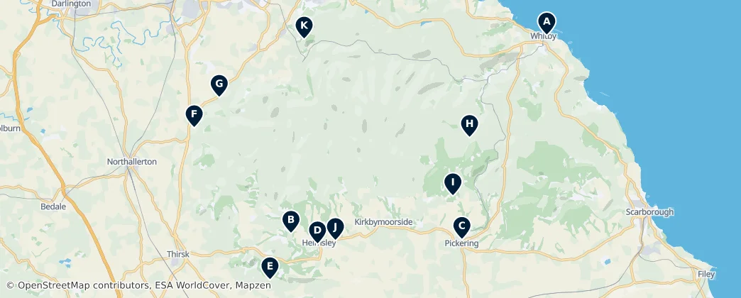 Historic Sites of North Yorkshire Haritası