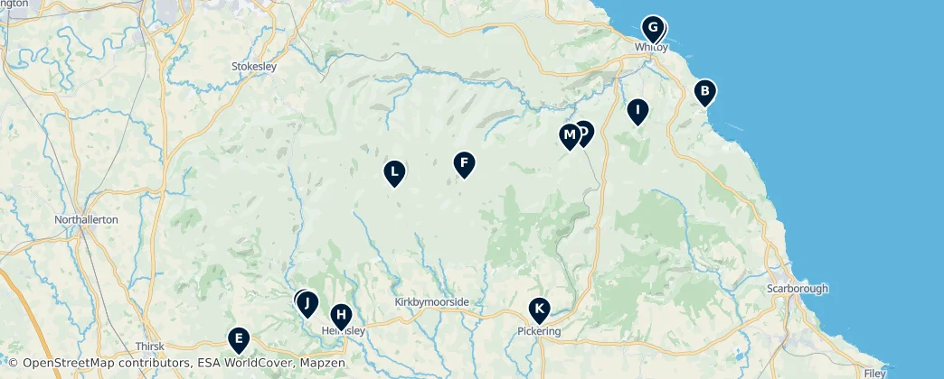 Mappa di North York Moors National Park Essentials