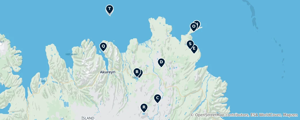 Map of Icelandic Heritage Sites