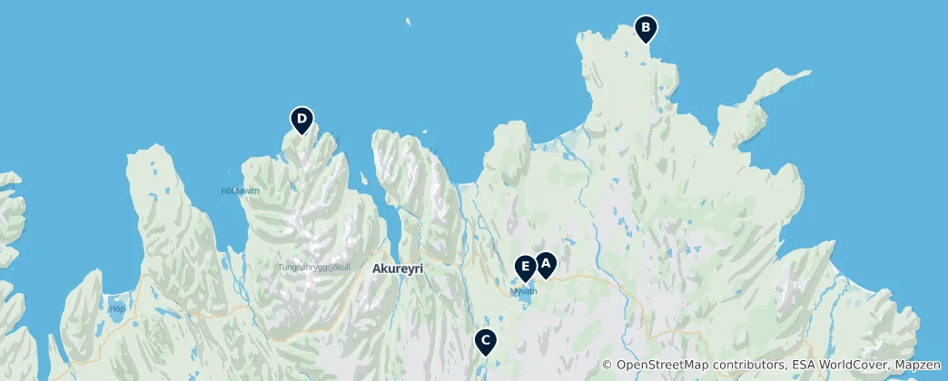 Karte von Icelandic Hidden Gems