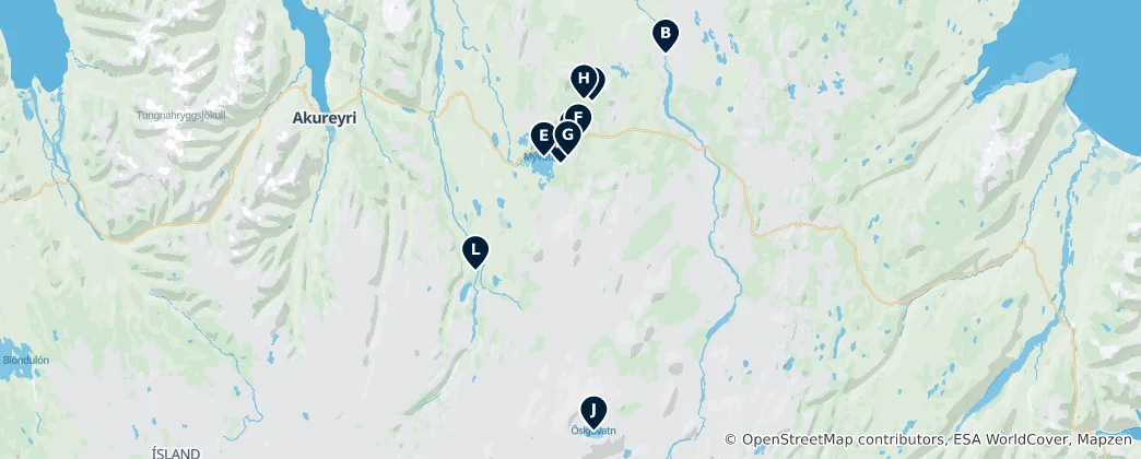 Map of Iceland's Natural Wonders