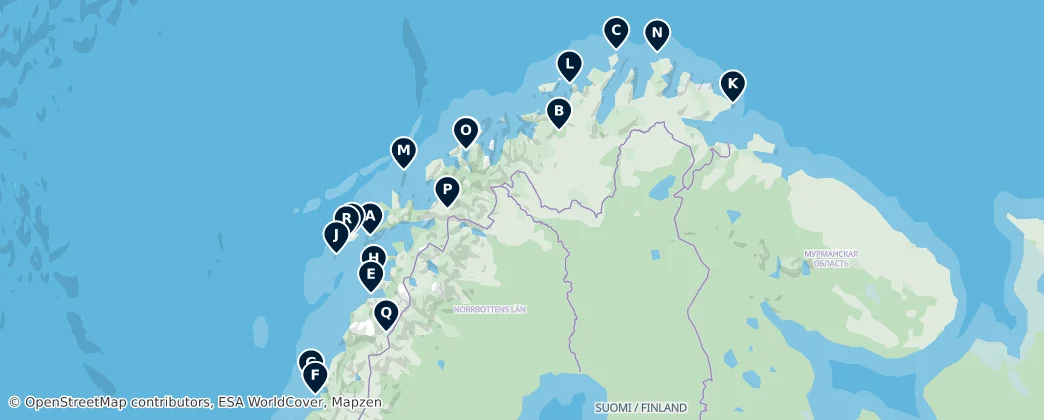Northern Norway Highlights — Map