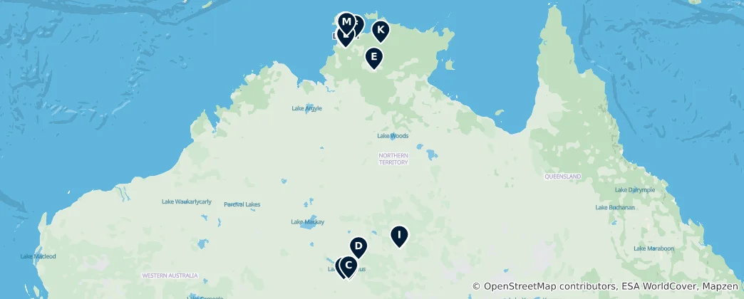Mapa Northern Territory Essentials