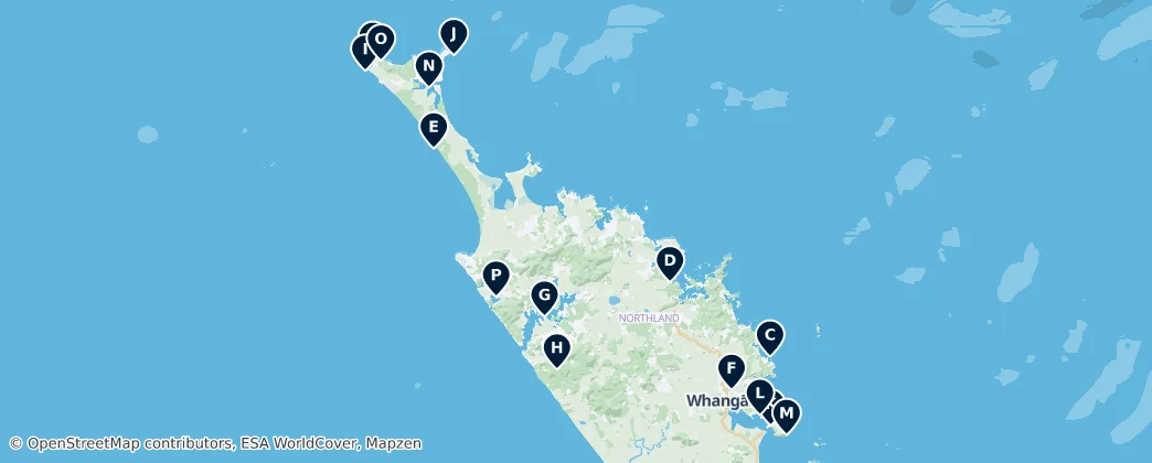 Map of Northland's Natural Wonders