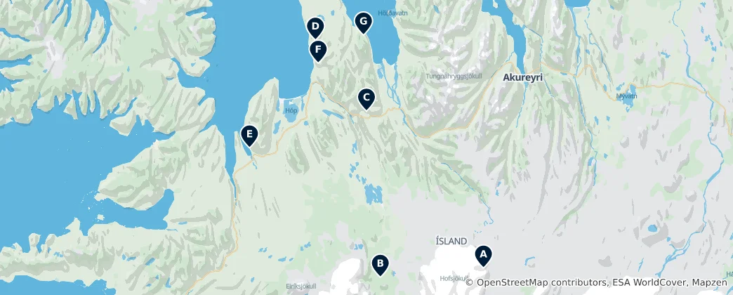 Mapa De Mountains and Peaks