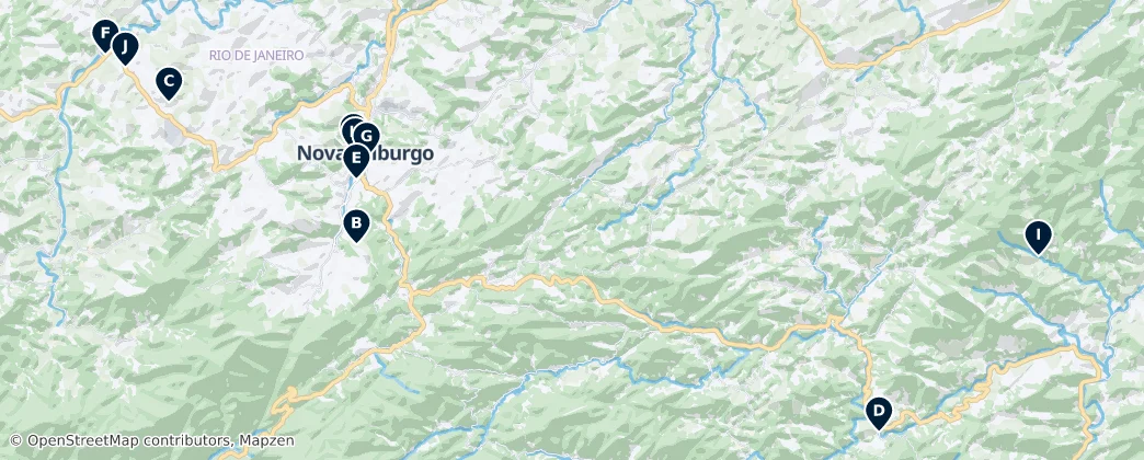 Nova Friburgo Essentials — Térkép