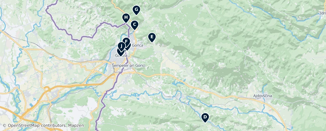 Mapa de Nova Gorica Essentials