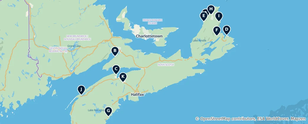 Mappa di Nova Scotia Essentials