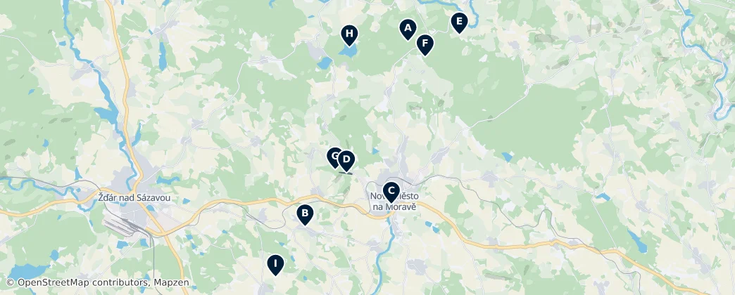 Nové Město na Moravě Essentials — Mappa