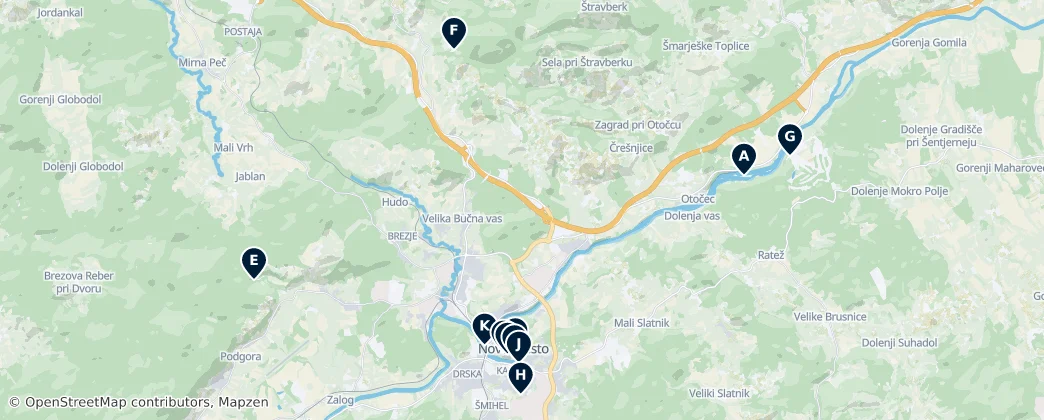 Novo mesto Essentials — Harita