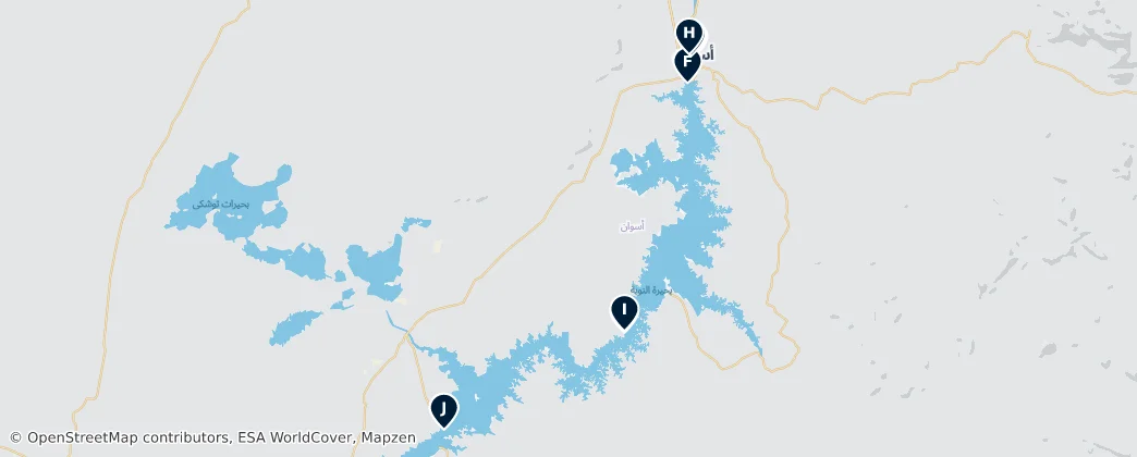 Mappa di Nubian Monuments Essentials: Abu Simbel to Philae