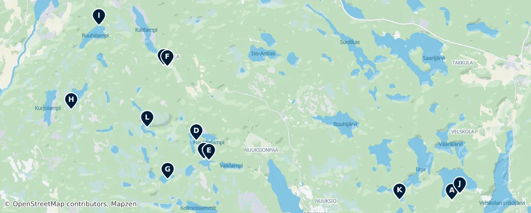 Térkép: Picnic Sites & Fireplaces