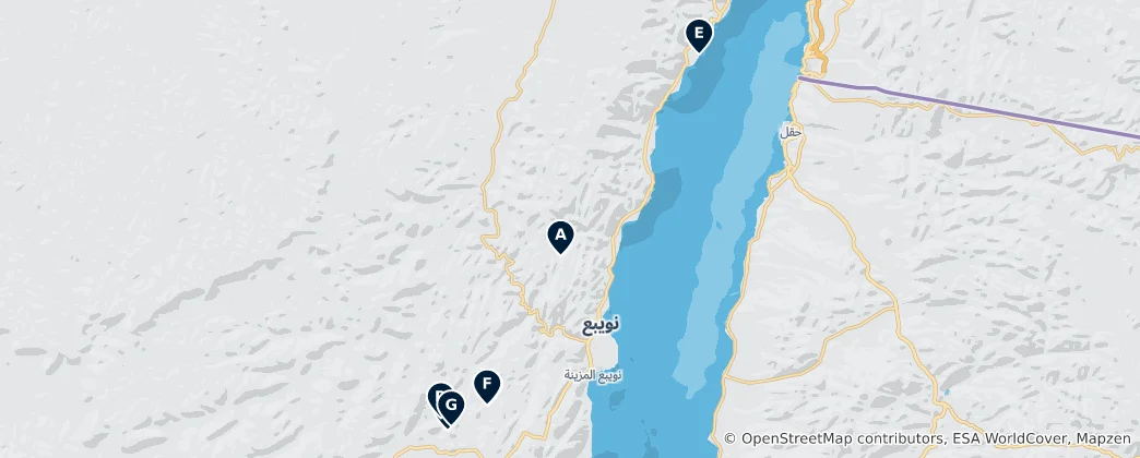 Mapa Sinai Natural Wonders