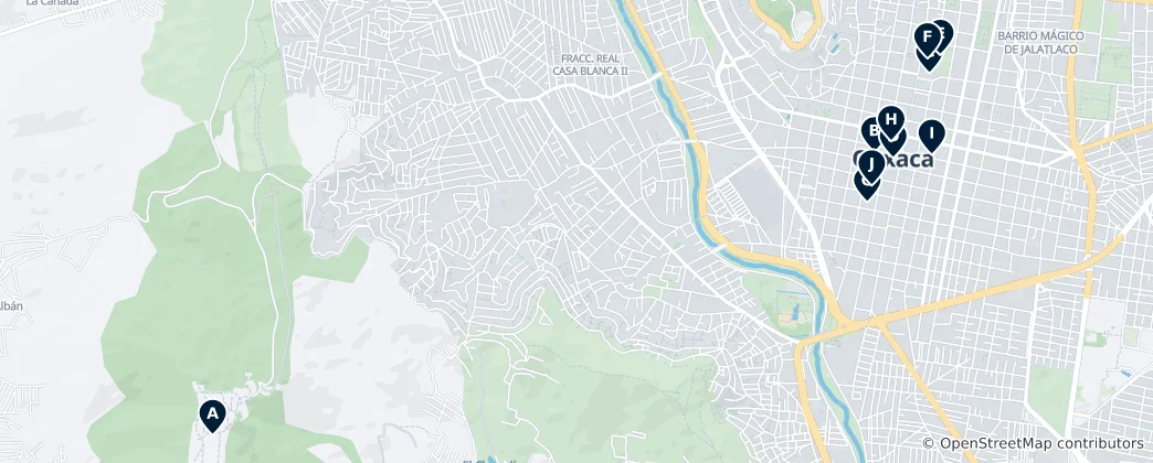 Map of Oaxaca de Juárez Unmissables